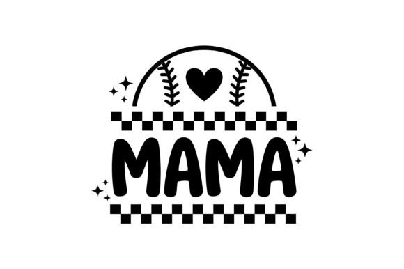 Baseball Mama Heart: Graphics for T-Shirt Designs