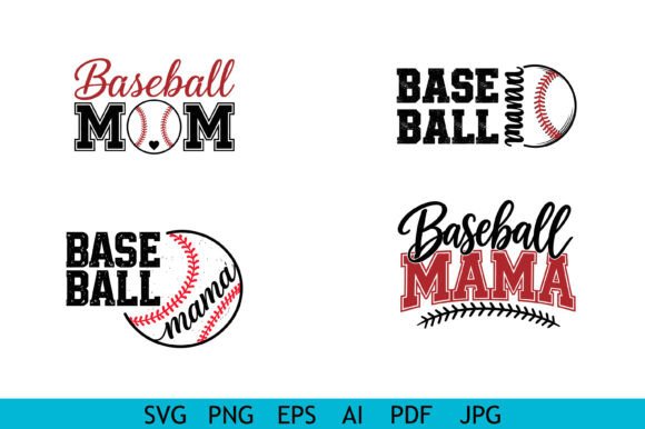 Baseball Mom Bundle: Graphics for T-Shirt Designs
