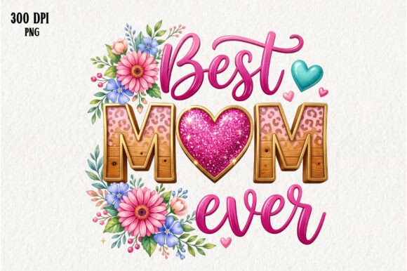 Best Mom Ever Glitter Graphics & Illustrations Review