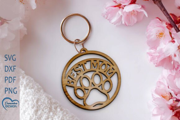 Dog Mom Keychain: Laser Cutting for Modern Keychains