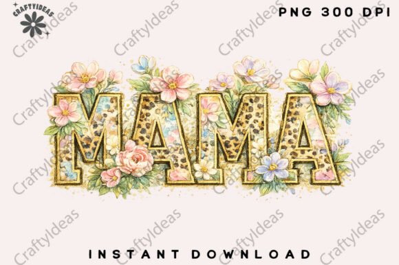 Leopard Mom PNG: Graphics for T-Shirt Designs