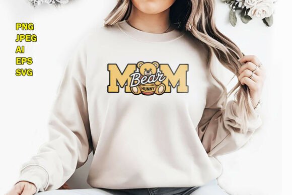 Mom Bear Hunny: Sweet Graphics for T-Shirt Designs