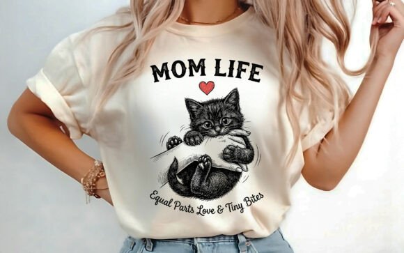 Mom Life Cat Mama: Graphics for T-Shirt Designs