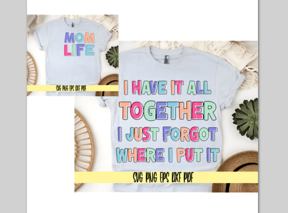 Mom Life Graphics: Vibrant T-Shirt Designs