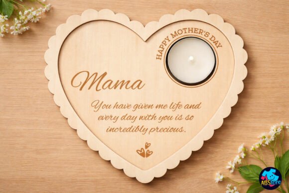 Mother's Day Laser Cutting: Mom Heart Tealight Candle Holder Review