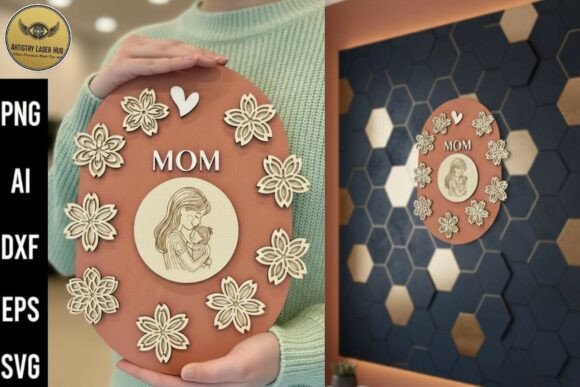 Mother's Day MOM Floral: Laser Cutting & Autumn Amp