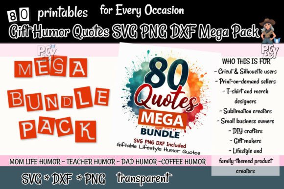 Review: Gift Humor Quotes SVG PNG DXF Mega Pack for Embroidery