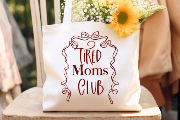 Tired Moms Club SVG: Graphics for T-Shirt Designs